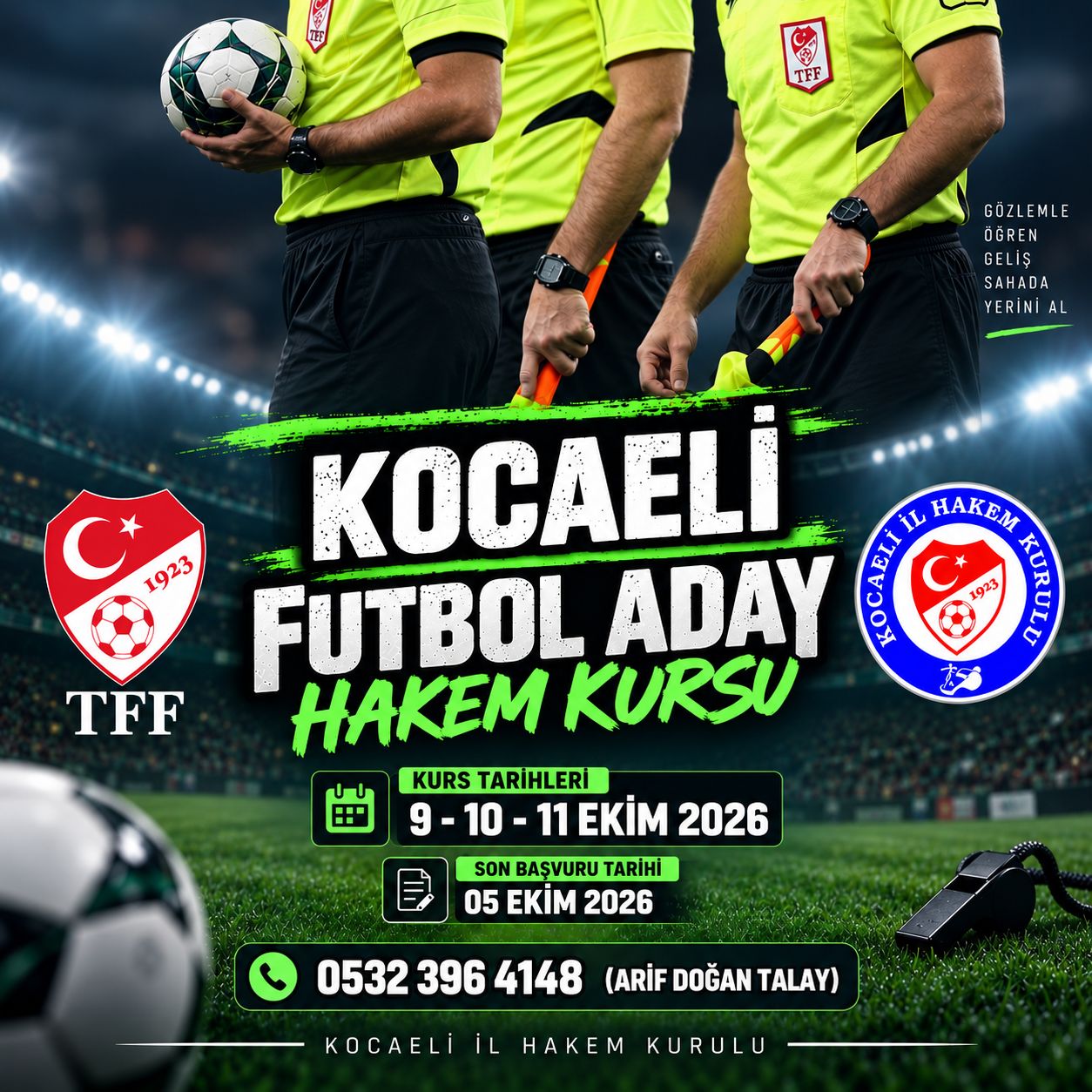 KOCAELİ FUTBOL ADAY HAKEM KURSU