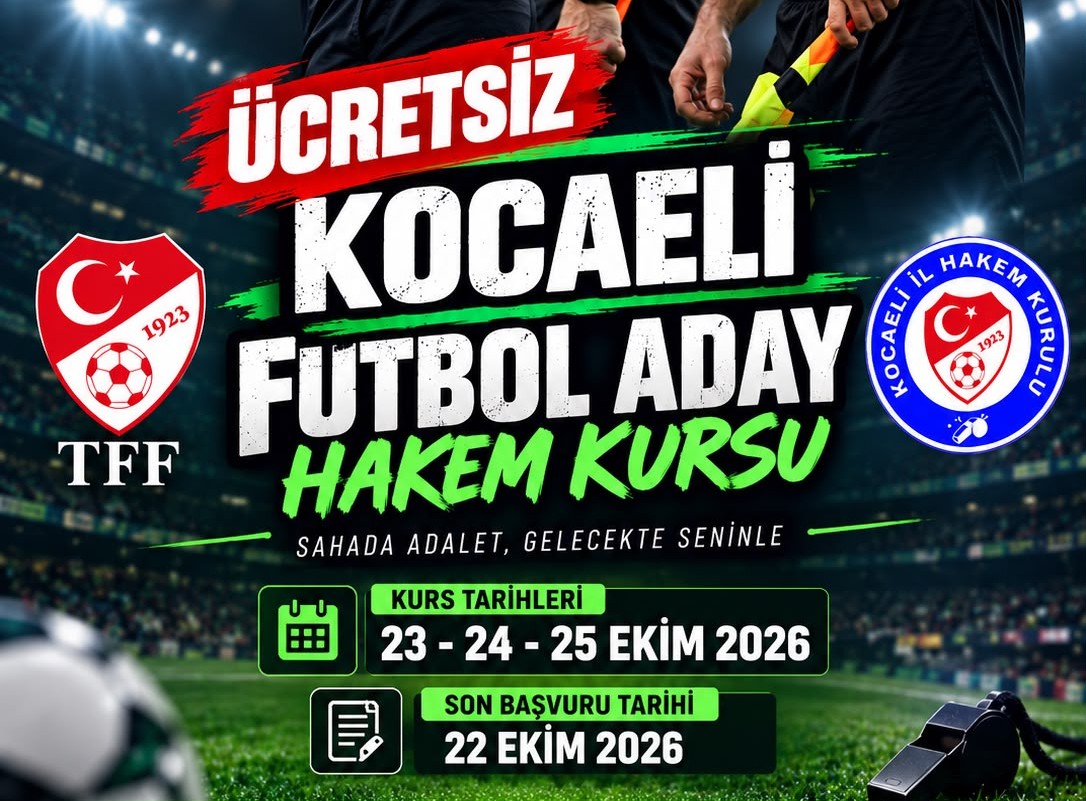 KOCAELİ FUTBOL ADAY HAKEM KURSU BAŞVURU SÜRESİ UZATILDI